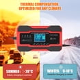 thumbnail image 2 of 12V/24V Intelligent Car Battery Charger, Automatic Heavy Battery Charger with 7-Stage Charging for Car Motorcycle Boat (US Plug), 2 of 8
