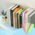 thumbnail image 6 of Uxcell Book Dividers with Tab, 11.8x3.9" Multicolor Plastic Book Binder Index Card Files Dividers Separator with Sticker on for Storage Box Drawer Magazines Album, 24Pcs, 6 of 6