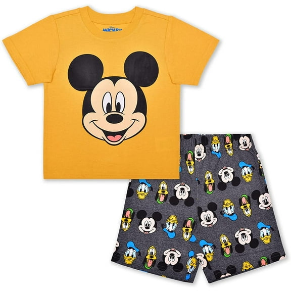 Mickey Mouse Boys 2 Piece Pajama Short Set, 4-8