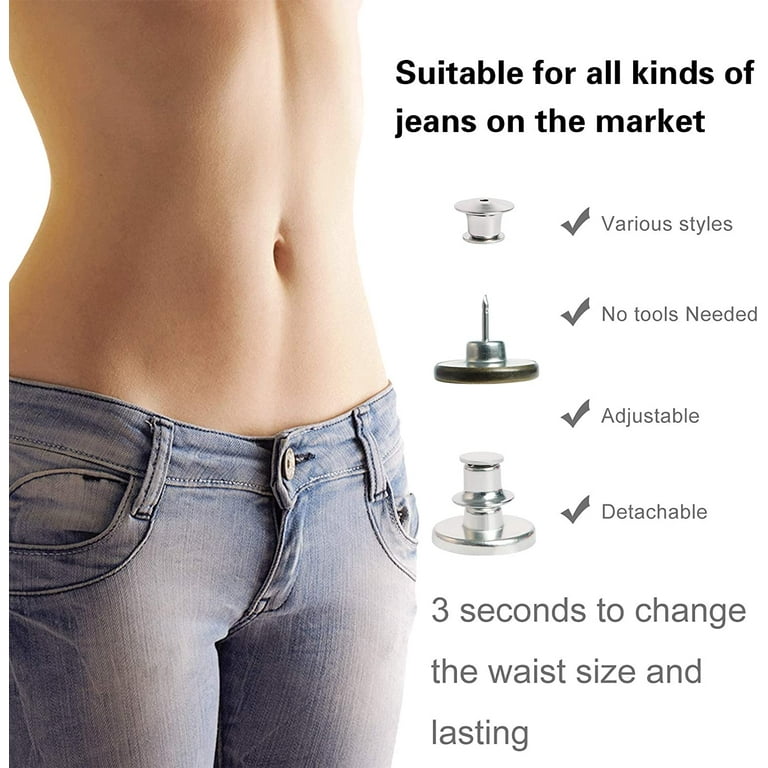 10 Pieces Jeans Buttons Diy Metal Button Seamless Removable Jean Pants  Button