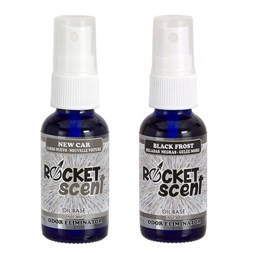 2 Rocket Scents New Car Black Frost Spray Concentrated Home Room Odor