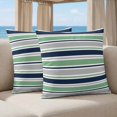 thumbnail image 5 of 16x16 Pillow Covers Set of 2, Green Grey Striped Square Throw Pillow Covers for Couch/Sofa/Living Room, Farmhouse Stripes Modern Abstract Art Decorative Soft Pillowcases for Couch Throw Pillows, 5 of 9