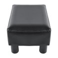 thumbnail image 3 of Modern Small Faux Leather Footstool, Rectangular Sofa Side Stool, Black, 3 of 7