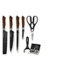thumbnail image 1 of Juego De 6 Cuchillos De Cocina De Acero Inoxidable Y Pelador Malubero Malu376, 1 of 4