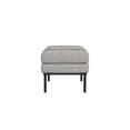 thumbnail image 3 of Benjara Bench- Black Metal Base- Gray Boucle and Yarn- Faux Leather- 46 Inch, 3 of 6