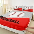 thumbnail image 3 of Feelyou Cartoon Baseball Sports Twin Sheet Sets, Est Softball Sleep Repeat Twin Fitted Sheet, Teens Kids Girls Teens Flat Sheet, Ultra Soft Bedroom Decor, 3pcs, 3 of 7
