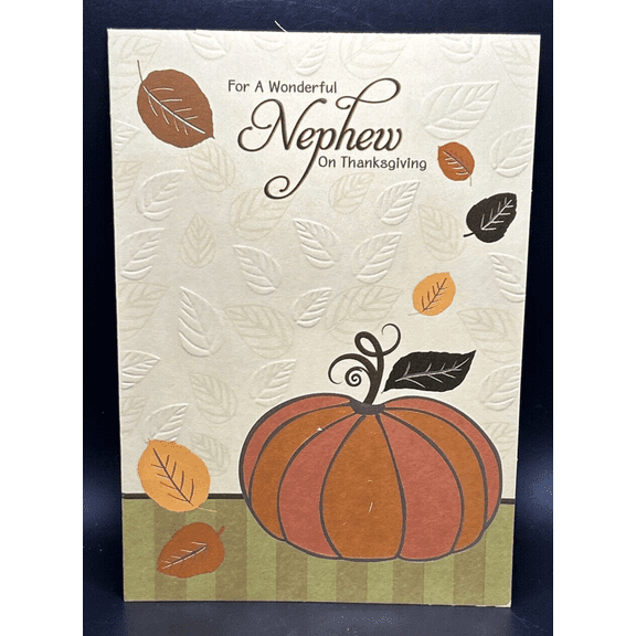 Happy Thanksgiving Nephew Greeting Card w/Envelope
