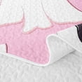 thumbnail image 5 of Homewish Cute Cartoon Ghost Quilt Full for Girls, Happy Halloween Full Bedspread Sets, Pink White, 3 Pieces 1 Bedspread and 2 Pillowcases, 5 of 7