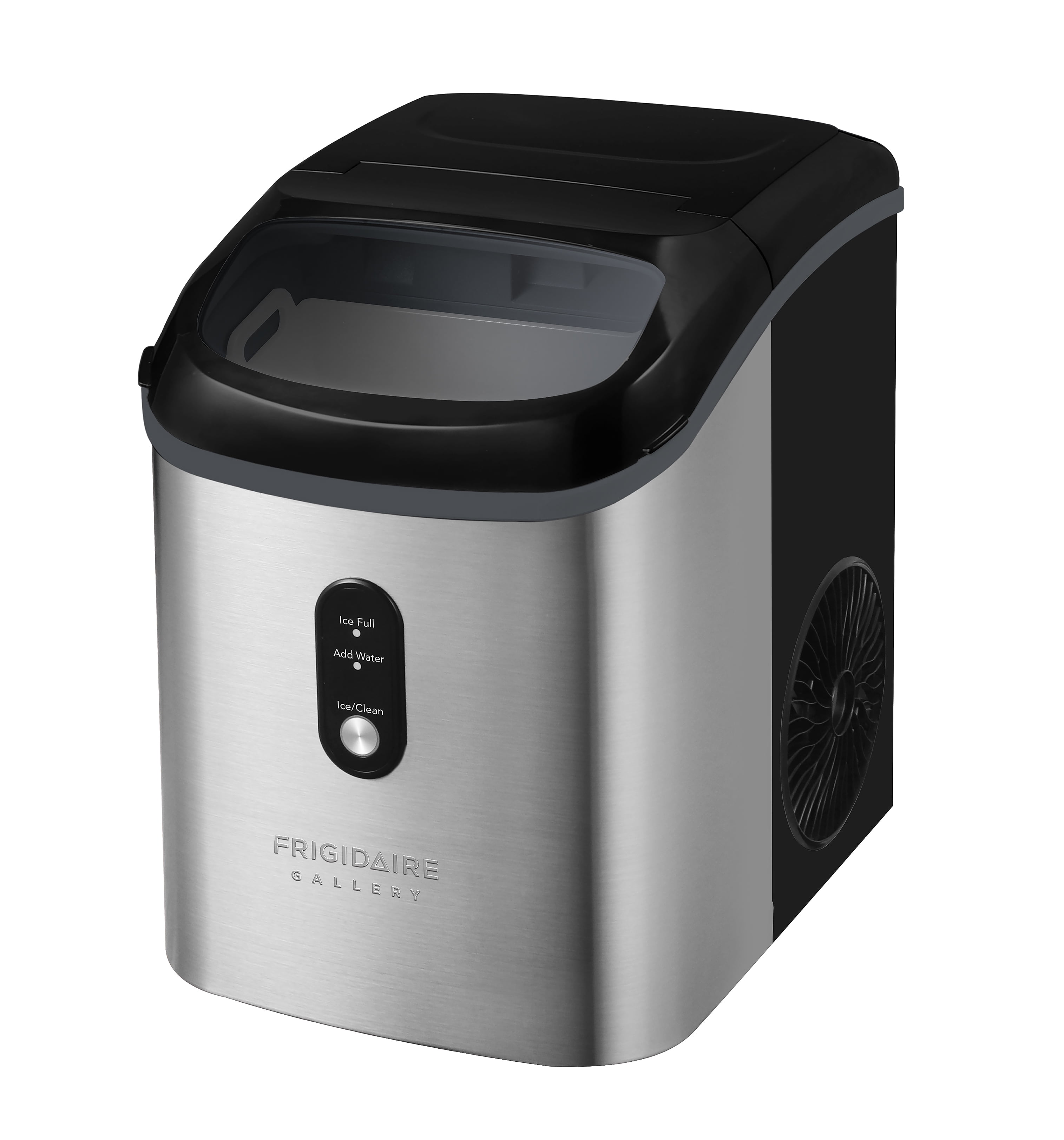 Frigidaire Gallery 33 lbs. Nugget Ice Maker, Self-Cleaning Countertop Ice Machine, Black Stainless Steel
