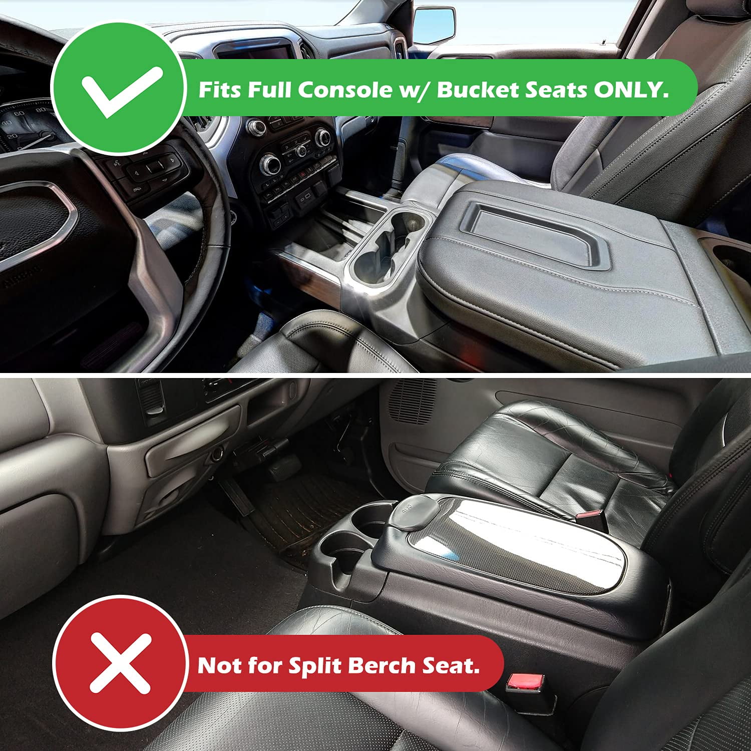 Muslogy Para Consola Deslizante Yukon Tahoe Suburban Center Organizer Reposabrazos Bandeja De Almacenamiento Compatible Con GMC Yukon Chevy Tahoe Suburban Para Consola Deslizante Eléctrica (café