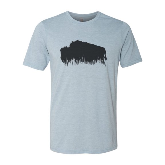 Bison Shirt, Grass Buffalo, Buffalo Shirt, Unisex Fit, Buffalo Gift, Super Soft Sublimated Tee, Bison Gift, Dad Shirt, Gift For Her, Buffalo, Stonewash Denim, LARGE