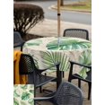 thumbnail image 5 of Outdoor Tablecloth with Umbrella Hole for Patio/Picnic/Party/Camping, Green Monstera Leaves Waterproof Table Cloth Square Cover Washable, Vintage Tropical Summer Botanical (60"x 60"), 5 of 9
