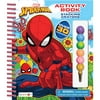 Marvel Spiderman 20 Page Easter Coloring And Activity Book with 6 Stacking Crayons, Spiral Bound