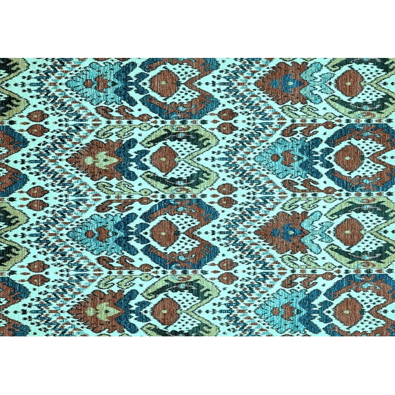 Ahgly Company Indoor Rectangle Abstract Light Blue Modern Area Rugs, 8' x 10'