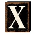 thumbnail image 1 of Panneau en bois 'X' noir, 1 of 1