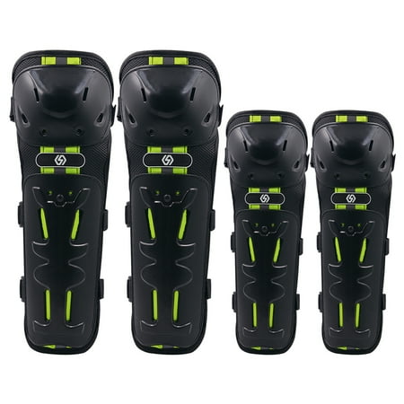 

OOKWE 4PCS Motorcycle Knee Pads Elbow Leggings Motocross Cycling Night Reflective Safe