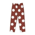 thumbnail image 5 of Balery Maroon And White Polka Dot print Men's Pajama Pants,Ultra Lightweight Pjs,Lounge Pant-Large, 5 of 9