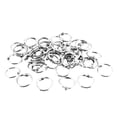 thumbnail image 1 of uxcell Staple Book Binder Loose Leaf Key Ring Keychain 20mm Outer Diameter 50 Pcs, 1 of 1