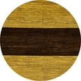 thumbnail image 1 of Ahgly Company Indoor Round Abstract Bakers Brown Abstract Area Rugs, 6' Round, 1 of 6