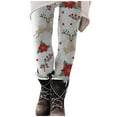 thumbnail image 2 of Lolmot Christmas Leggings for Women Plus Size High Waist Workout Pants Snowman Snowflake Santa Claus Print Ultra Soft Brushed Ankle Length Leggings Tights, 2 of 4