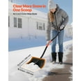 thumbnail image 5 of Dranite Snow Shovel for Driveway, 17" Wide Plastic Blade with Aluminum Edge, D-Grip Handle, Large Capacity Lightweight Snow Removal Shovel for Driveway Garden Car Camping, 5 of 10