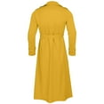 thumbnail image 4 of hopeusince Men's Long Trench Coat Double Breasted Slim Fit Overcoat Business Windbreaker Jacket with Belt Winter Warm Outwear Yellow XXL, 4 of 4