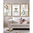 thumbnail image 4 of Drsoum Plant Wall Art 16x24in3pcs Natural Framed Green Botanical Abstract Decor for Office Bathroom, 4 of 6