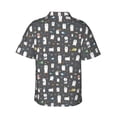 thumbnail image 3 of Uemuo Lovely Penguin Printed Regular Fit Short Sleeve Casual Hawaiian Shirt for Men,Aloha shirt,Tropical shirt,Floral print shirt,Vacation Beach shirt-Medium, 3 of 9