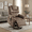 Brown(Thick Sponge), variant on Howcool Lift Recliner Chair Lay Flat 180°, Dual Motor Power Lift Chair with Massage and Heating, Infinite Position Heavy Duty Oversized Recliner for Elderly Living Room,Brown