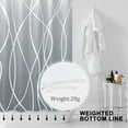thumbnail image 3 of Ombre Grey Shower Curtain for Bathroom with Hooks,White Shower Curtain Set,Stripe Bath Curtains Decorative Shower Curtains Water Repellent Washable, 72x72, 3 of 6