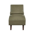 thumbnail image 4 of CQSXDA Chaise Lounge Chair with Bolster Pillow in Tech Fabric - Mid-Century Modern Curved Lounger for Living Room and Bedroom Use, Olive Green, 4 of 6