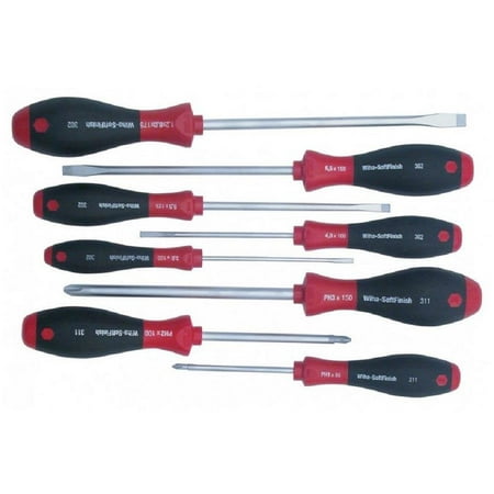 

Wiha Softfinish Slotted And Phillips Screwdriver Set 8 Piece