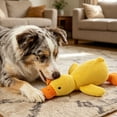 thumbnail image 6 of Durable Squeaky Plush Duck Dog Toy, Self-Play Boredom Buster for Dogs, Teething Chew Comfort Toy, Flat Lying Design(Squeaker), 6 of 7