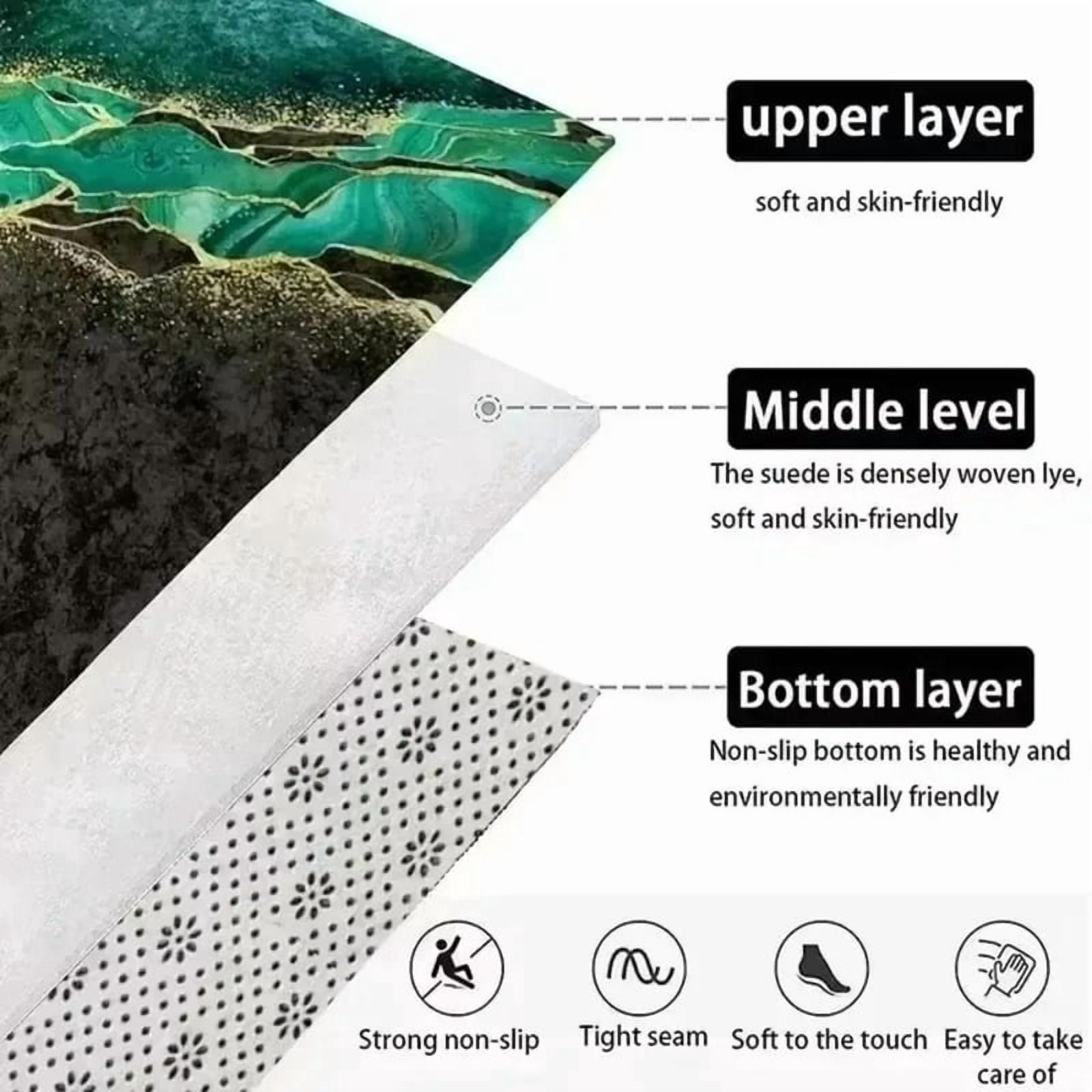 Natural Jute Woven Round Soft Area Rug Washable Non-Slip Indoor Floor Mat for Rustic Boho Bedroom Living Room Home Decor