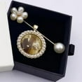 thumbnail image 3 of Lerpwige Adjustable Photo Display Brooch Pearls Floral Design For Bridesmaid Gift, 3 of 6