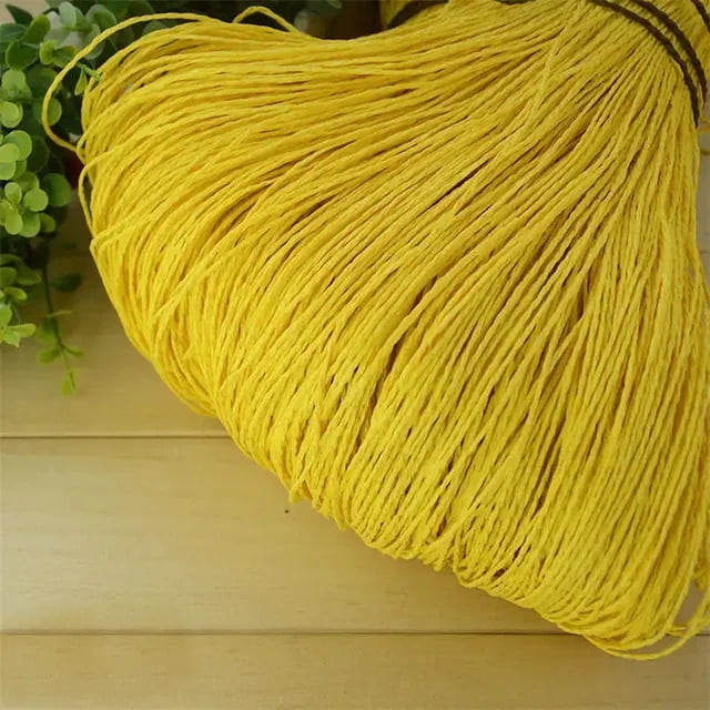 600 Meter 500g Summer Raffia Yarn Crochet Natural Straw Threads Handcrafts For DIY Knitting Hat Handbag Basket Rattan Material