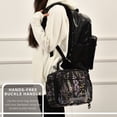 thumbnail image 6 of FORMRS Student Insulated Lunch Bag with Shoulder Strap Reusable Cooler Box for School, Dark Flowers Pattern, 6 of 9