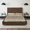 thumbnail image 1 of Floating Wood Bed with Headboard (Truffle) - Full, 1 of 1