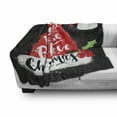 thumbnail image 3 of Santa Soft Flannel Fleece Blanket, Xmas Hat with Lettering Joy Love Peace Believe Watercolor Drawing Style Vintage, Cozy Plush for Indoor and Outdoor Use, 50" x 70", Black Red White, by Ambesonne, 3 of 6