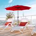 thumbnail image 2 of FLAME&SHADE 10 ft Outdoor Market Patio Table Umbrella with Fiberglass Rib Tips and Tilt, Red, 2 of 7