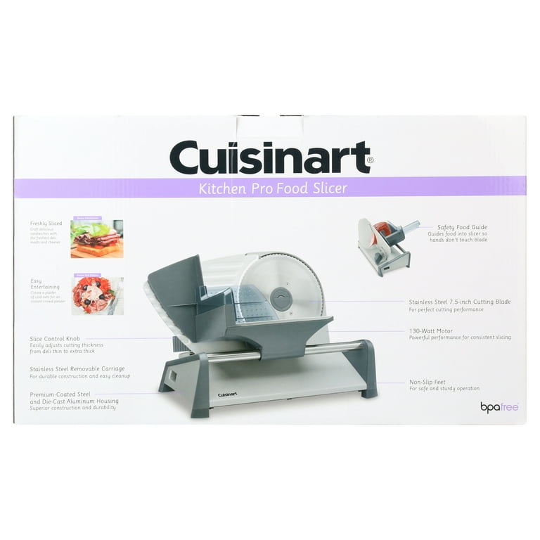 クイジナート ミートスライサー キッチンプロ フードスライサー Cuisinart 肉スライサー ハム Pro Food Slicer FS-75 Cuisinart Kitchen Pro Stainless Steel Blade Food Slicer - Walmart.com