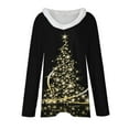 thumbnail image 4 of Lroveb Christmas Shirts for Women Holiday Tops Long Sleeve Faux V Neck T Shirt Xmas Tree Snowflakes Graphic Top Loose Blouse Graphic T Shirts, 4 of 5