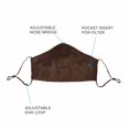 thumbnail image 5 of DALIX Skin Tone Face Mask 3 Layer Filter Pocket Nose Piece Truffle - S-M (3-Pack), 5 of 7
