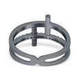 thumbnail image 3 of Black Tone, Simulated Cubic Zirconia Size-9 Sideways Cross Ring Round 925 Sterling Silver, 3 of 7