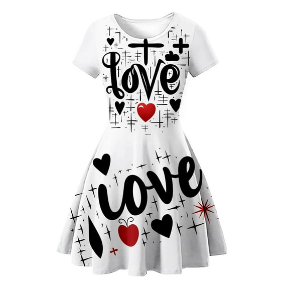 WEAIXIMIUNG Robes de Noël pour Tout-Petites Filles Tout-Petites Filles Robe à Manches Courtes à Imprimés Robes de Fête de Danse Vêtements 18-24 Mois