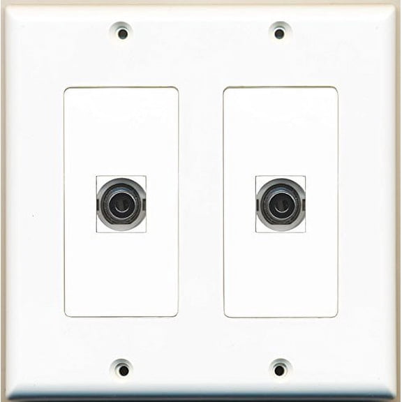 RiteAV - 2 Port 3.5mm - Dual Gang Wall Plate