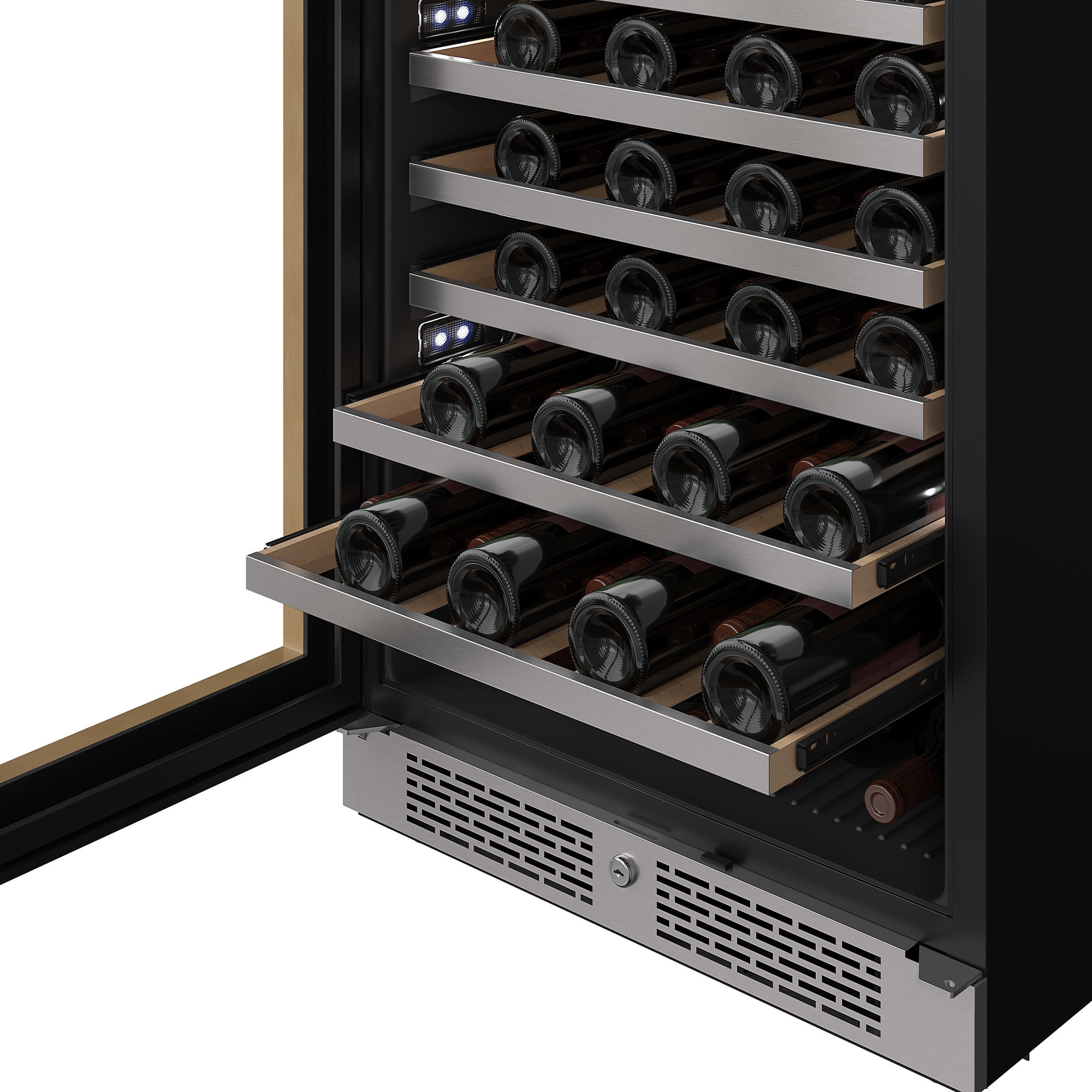 Avallon Awc242szlh 24" Wide 53 Bottle Capacity Single Zone Wine Cooler - Stainless Steel