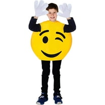 Dress-Up-America Winking Emoji Costume - Wink Emoticon Tunic Child