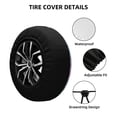 thumbnail image 4 of Spare Tire Cover, Yellow pink Pastel fishscale Wheel Cover Tire Covers for Trailers Car Truck Camper Universal Tire Covering Fits Diameter 15 inch, 4 of 7