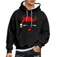 thumbnail image 3 of MHFRRA Sudadera con Capucha para Parejas, Divertida y A Juego, de Manga Larga, Estilo Informal y Deportivo Negro, 3 of 5